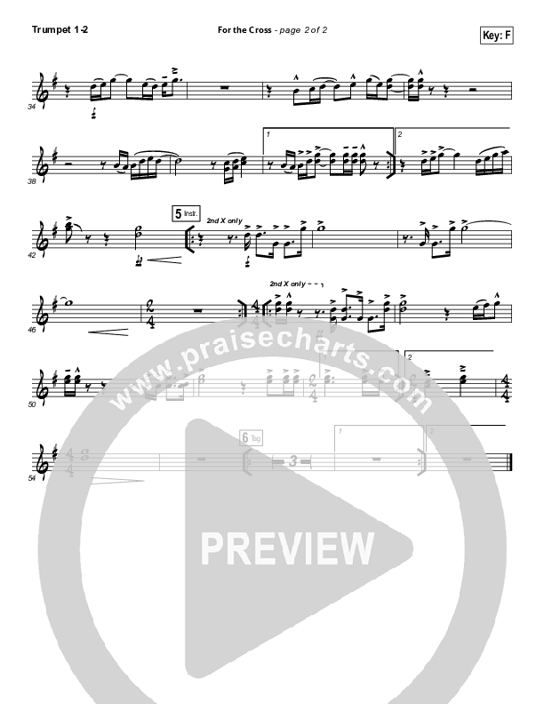 For The Cross Trumpet 1,2 (Bethel Music / Jenn Johnson / Brian Johnson)