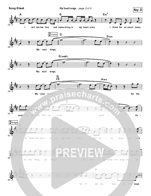 My Soul Longs Lead Sheet (The Neverclaim)