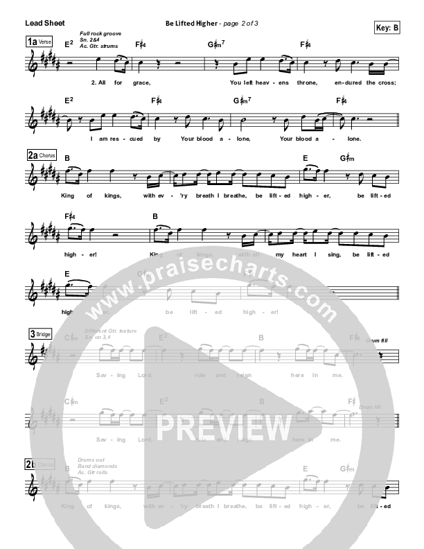 Be Lifted Higher Lead Sheet (The Neverclaim)