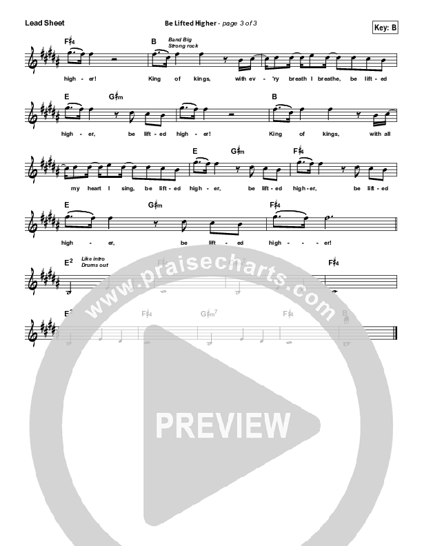 Be Lifted Higher Lead Sheet (The Neverclaim)