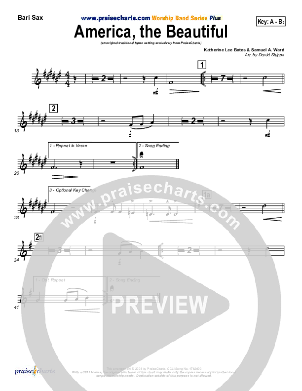 America The Beautiful Bari Sax (Mark Cole)