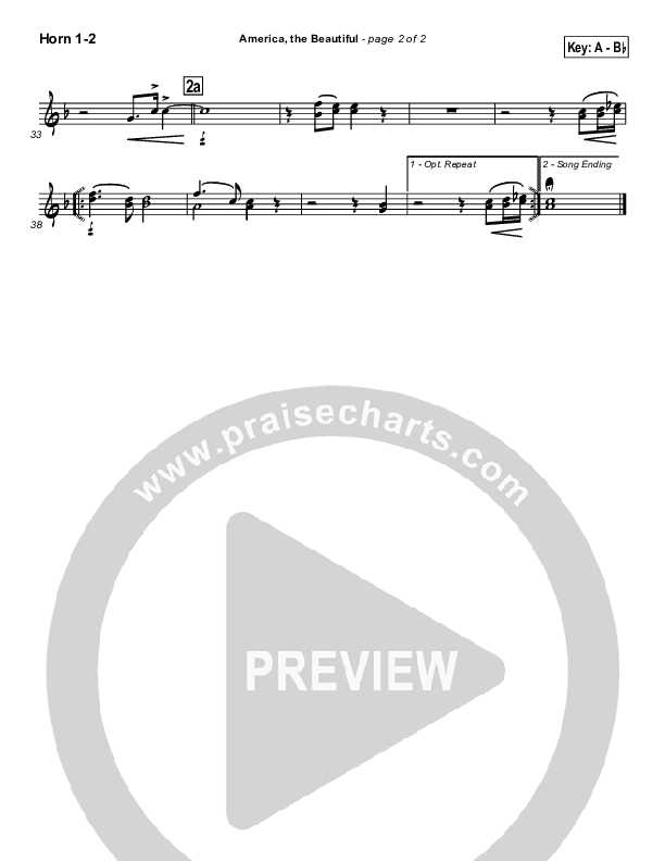 America The Beautiful French Horn 1/2 (Mark Cole)