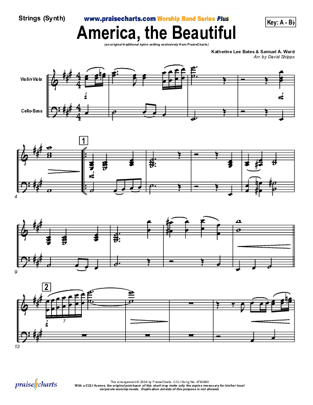 America The Beautiful Synth Strings (Mark Cole)