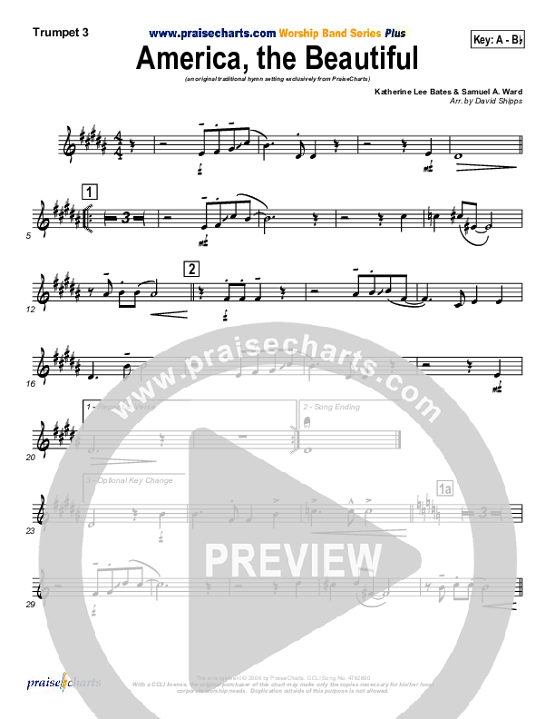 America The Beautiful Trumpet 3 (Mark Cole)