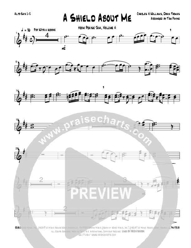 A Shield About Me (Instrumental) Alto Sax 1/2 (Tom Payne)