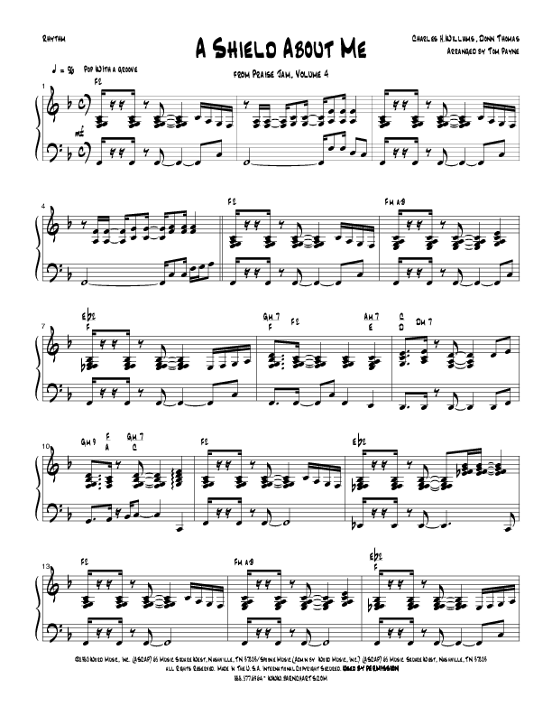 A Shield About Me (Instrumental) Rhythm Chart (Tom Payne)