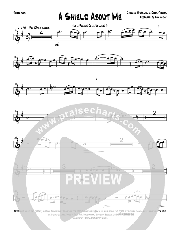 A Shield About Me (Instrumental) Tenor Sax 2 (Tom Payne)