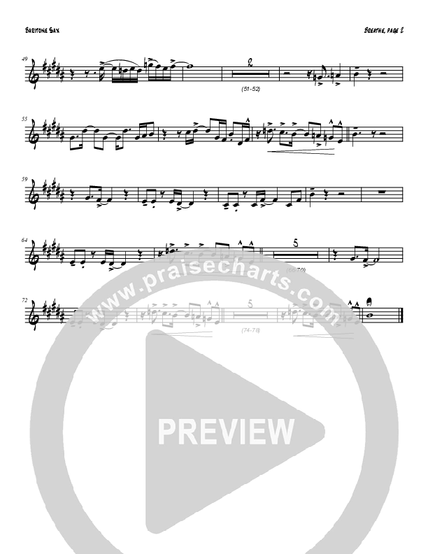 Breathe / Yearn (Instrumental) Bari Sax (Tom Payne)