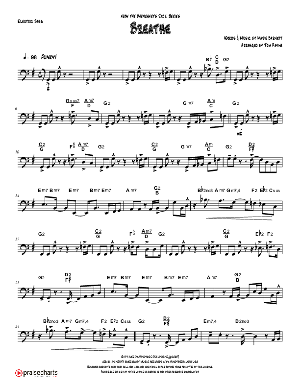 Breathe / Yearn (Instrumental) Bass Guitar (Tom Payne)