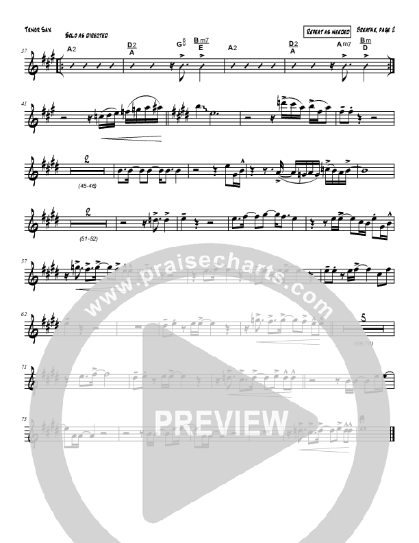 Breathe / Yearn (Instrumental) Tenor Sax 2 (Tom Payne)