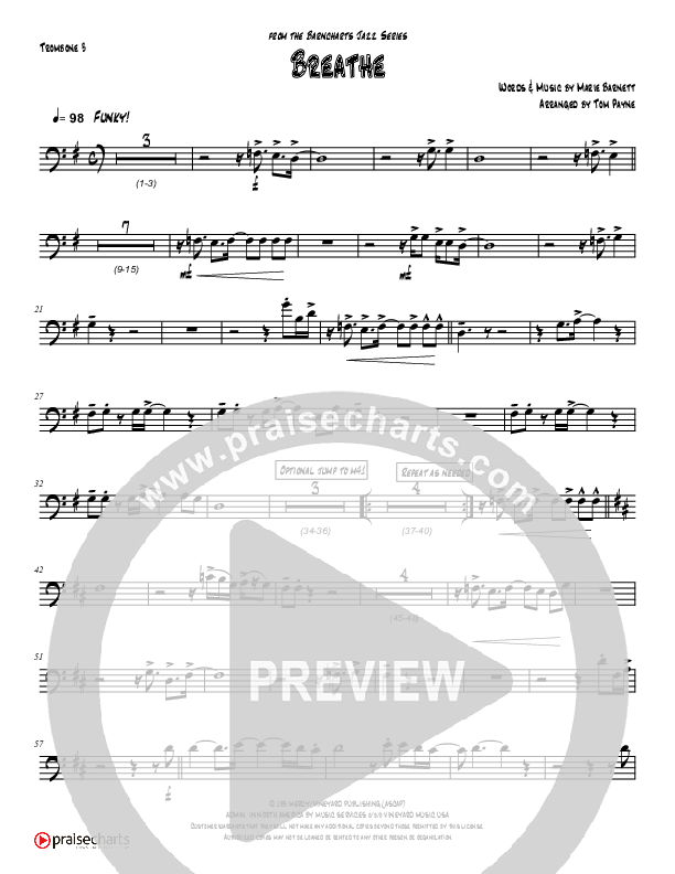 Breathe / Yearn (Instrumental) Trombone 3 (Tom Payne)