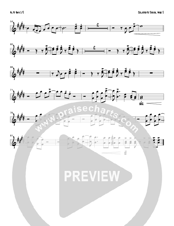 Celebrate Jesus (Instrumental) Alto Sax 1/2 (Tom Payne)