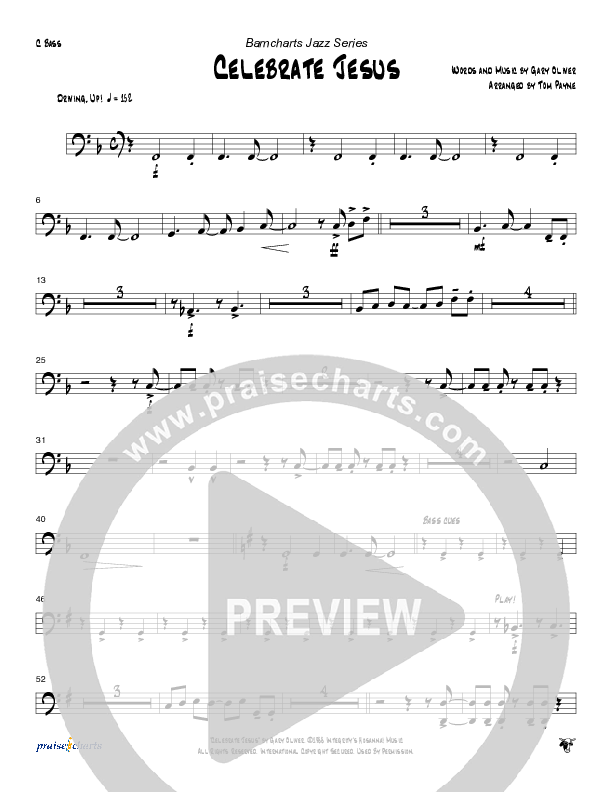 Celebrate Jesus (Instrumental) Contrabass (Tom Payne)