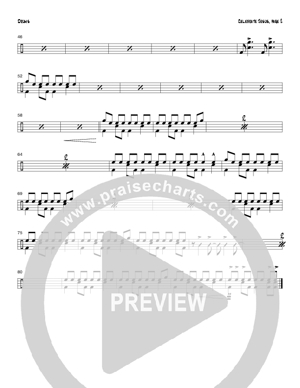 Celebrate Jesus (Instrumental) Drum Set (Tom Payne)