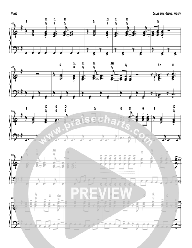 Celebrate Jesus (Instrumental) Piano Sheet (Tom Payne)