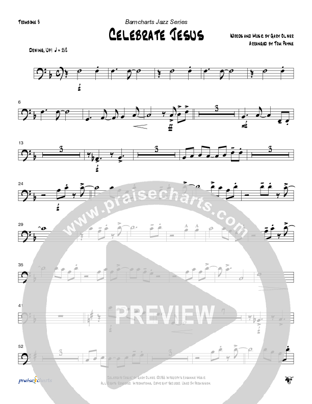 Celebrate Jesus (Instrumental) Trombone 3 (Tom Payne)