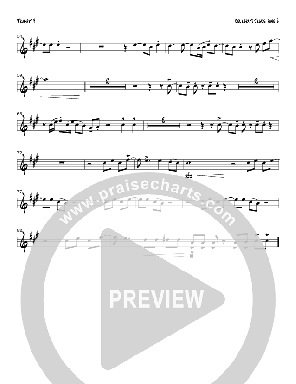 Celebrate Jesus (Instrumental) Trumpet 3 (Tom Payne)