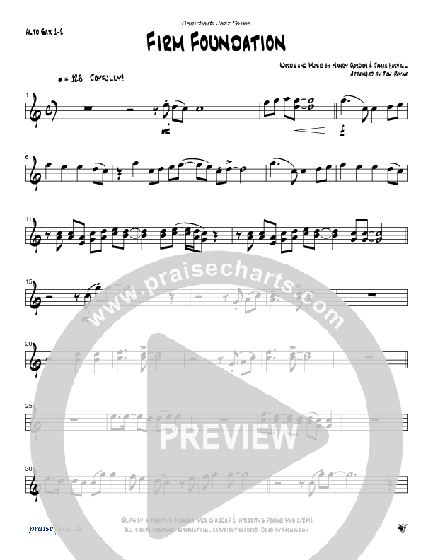 Firm Foundation (Instrumental) Alto Sax 1/2 (Tom Payne)