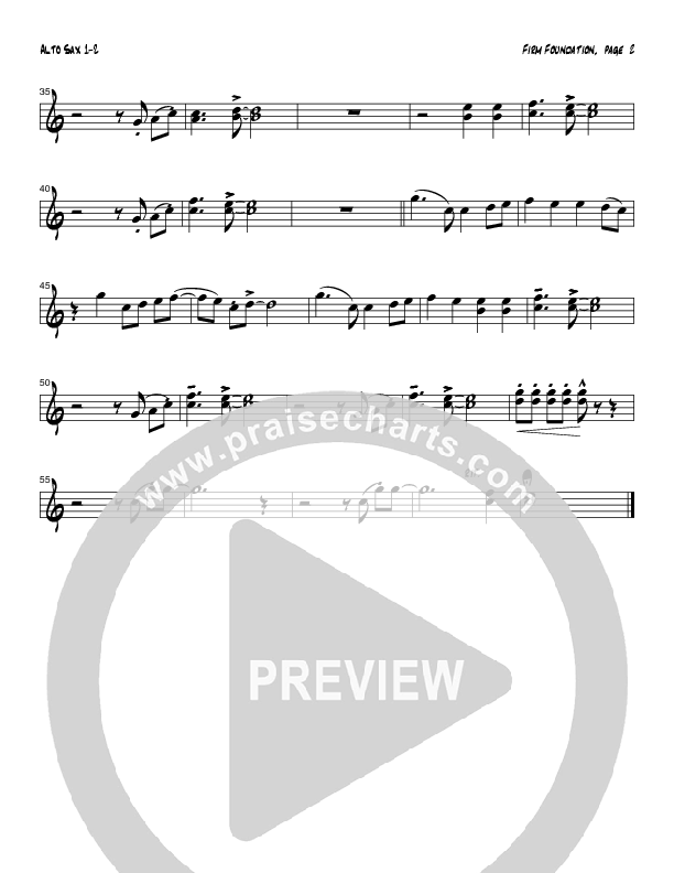 Firm Foundation (Instrumental) Alto Sax 1/2 (Tom Payne)