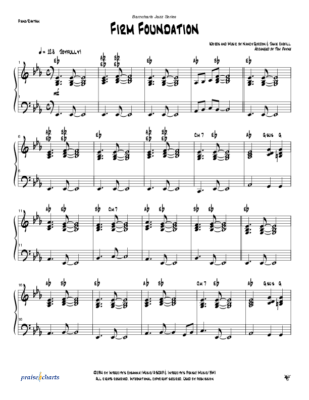 Firm Foundation (Instrumental) Piano Sheet (Tom Payne)