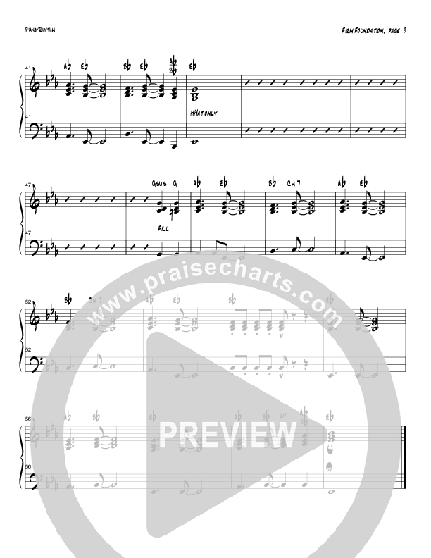 Firm Foundation (Instrumental) Piano Sheet (Tom Payne)