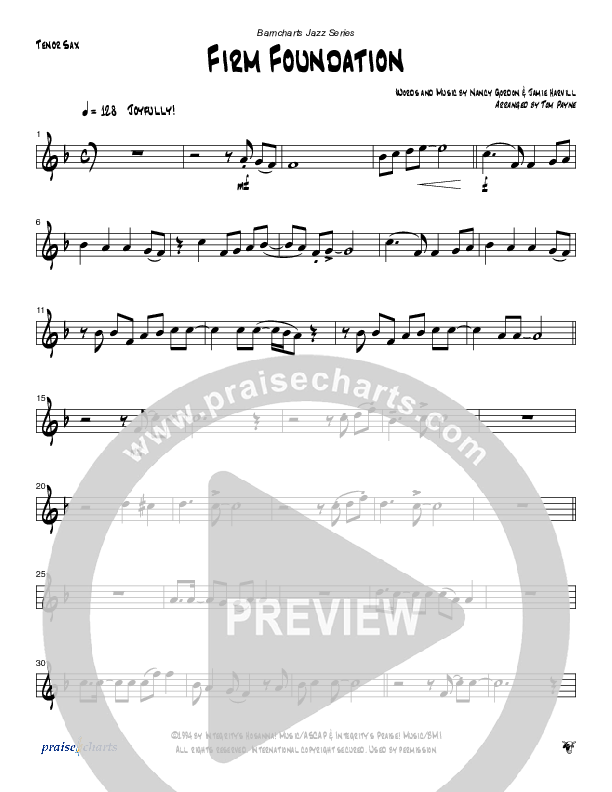 Firm Foundation (Instrumental) Tenor Sax 2 (Tom Payne)