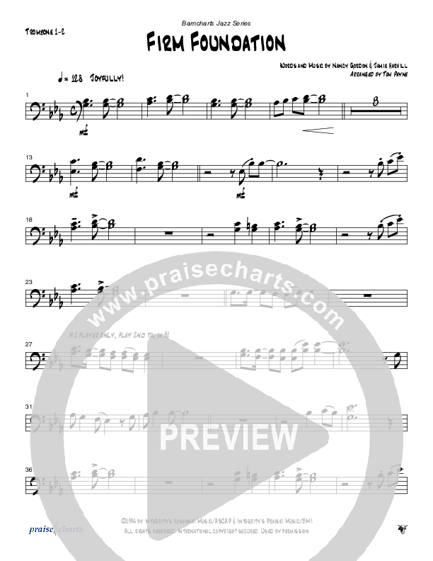 Firm Foundation (Instrumental) Trombone 1/2 (Tom Payne)