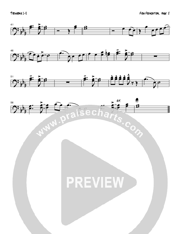 Firm Foundation (Instrumental) Trombone 1/2 (Tom Payne)