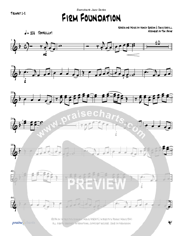 Firm Foundation (Instrumental) Trumpet 1,2 (Tom Payne)