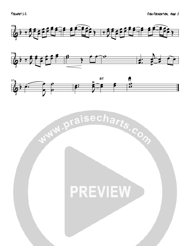 Firm Foundation (Instrumental) Trumpet 1,2 (Tom Payne)