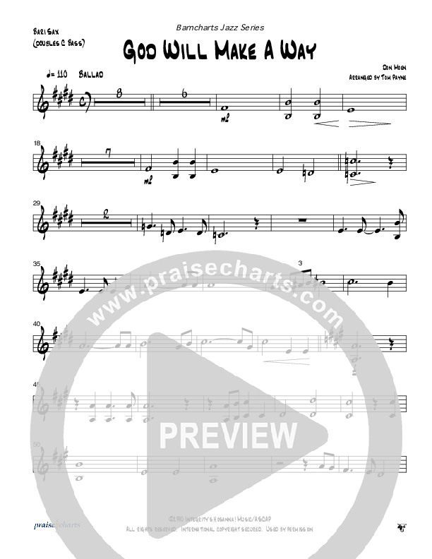 God Will Make A Way (Instrumental) Bari Sax (Tom Payne)
