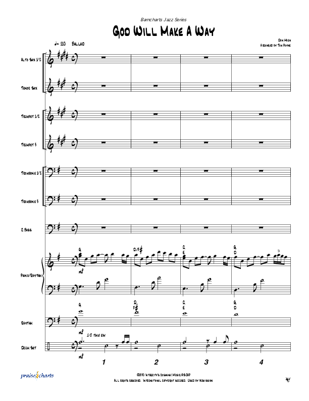 God Will Make A Way (Instrumental) Conductor's Score (Tom Payne)
