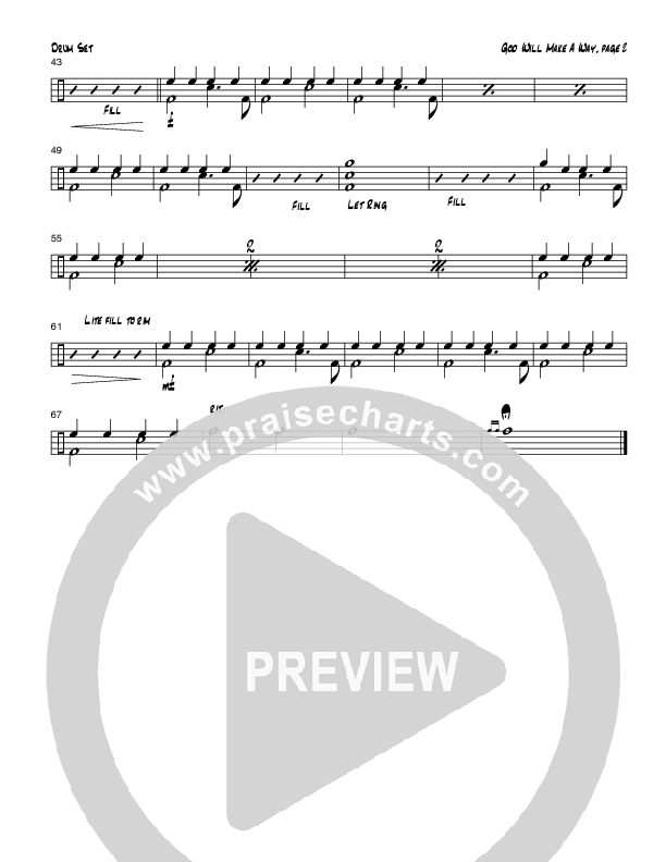 God Will Make A Way (Instrumental) Drum Set (Tom Payne)