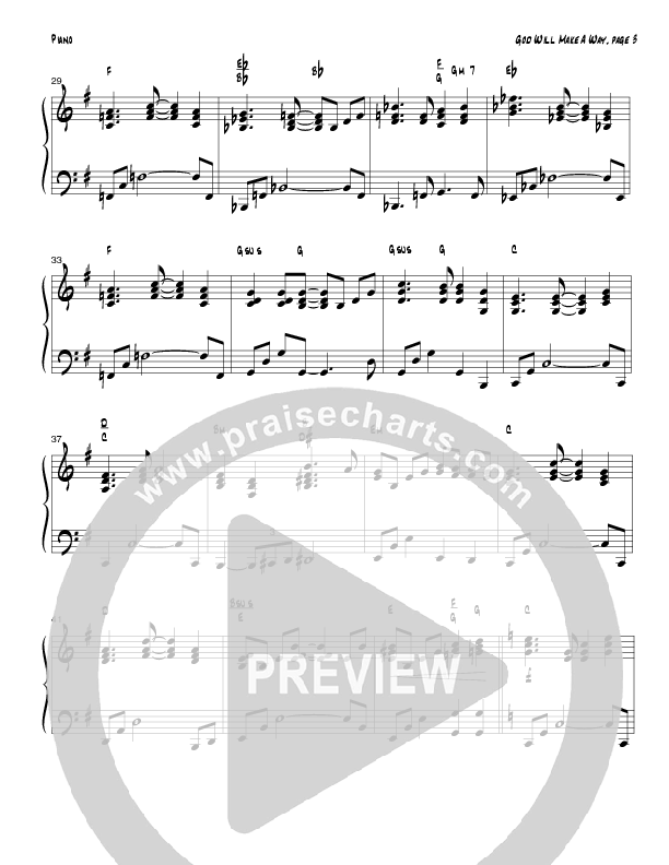 God Will Make A Way (Instrumental) Piano Sheet (Tom Payne)