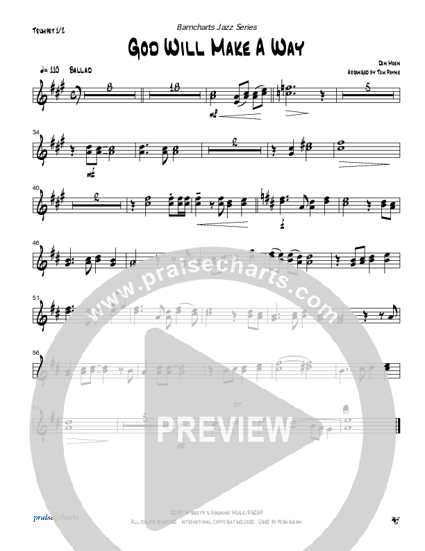 God Will Make A Way (Instrumental) Trumpet 1,2 (Tom Payne)