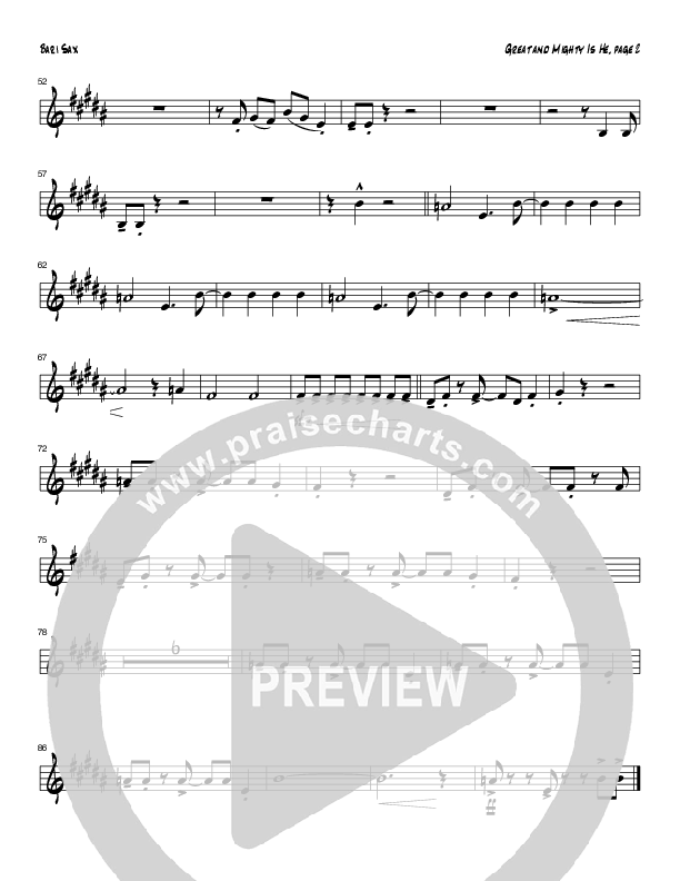 Great and Mighty is He (Instrumental) Bari Sax (Tom Payne)