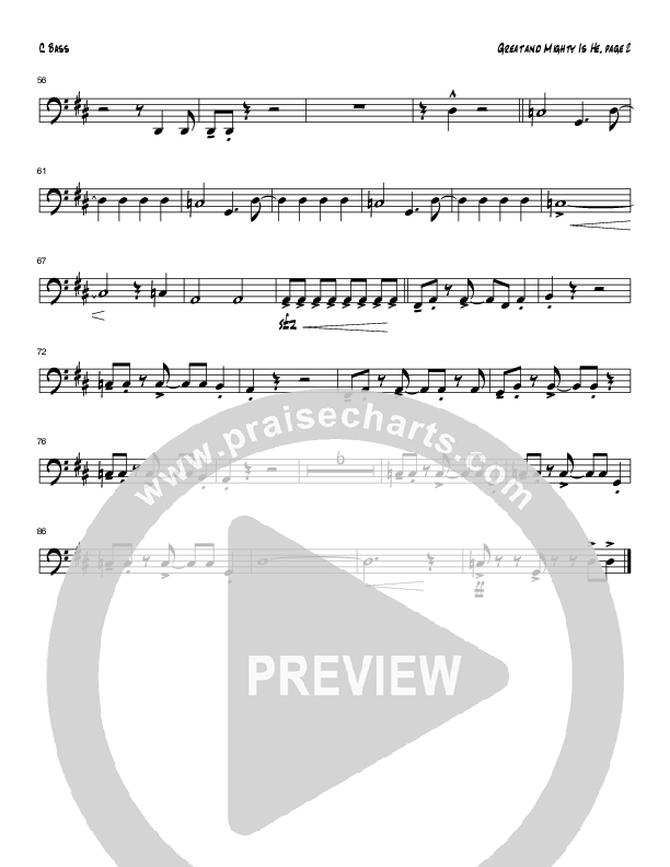 Great and Mighty is He (Instrumental) Contrabass (Tom Payne)