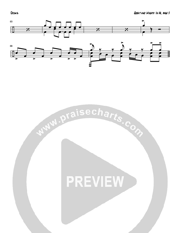 Great and Mighty is He (Instrumental) Drum Set (Tom Payne)