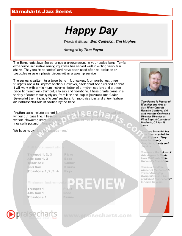 Happy Day (Instrumental) Orchestration (Tom Payne)