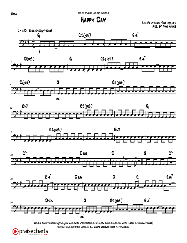 Happy Day (Instrumental) Double Bass (Tom Payne)