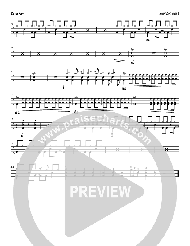 Happy Day (Instrumental) Drum Set (Tom Payne)