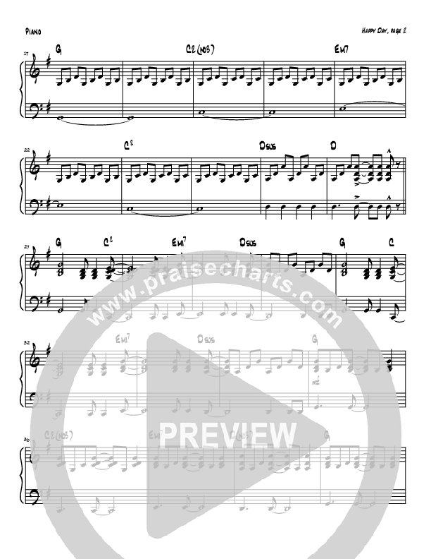 Happy Day (Instrumental) Piano Sheet (Tom Payne)