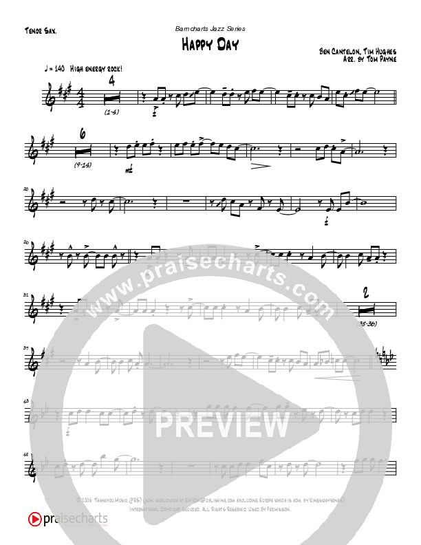 Happy Day (Instrumental) Tenor Sax 2 (Tom Payne)