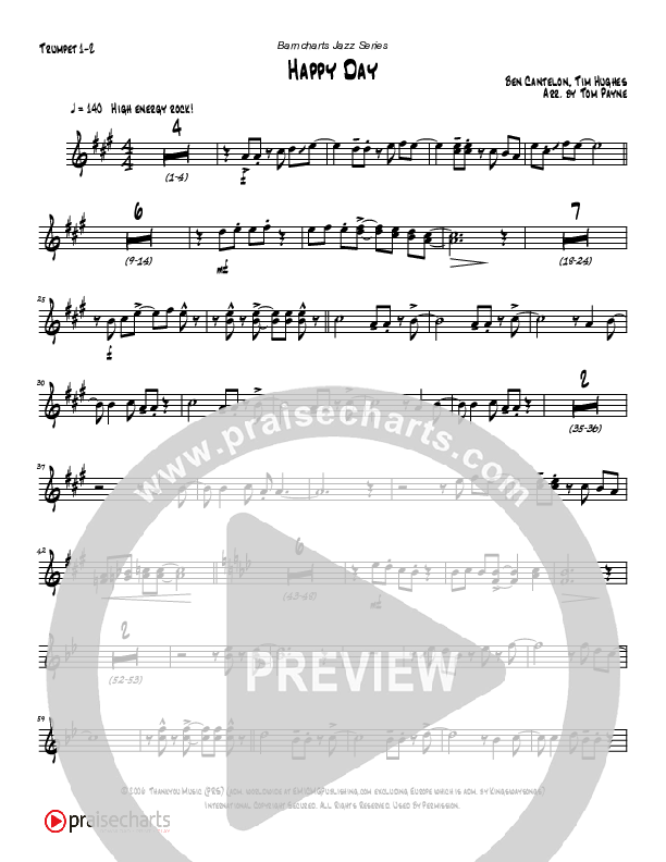 Happy Day (Instrumental) Trumpet 1,2 (Tom Payne)