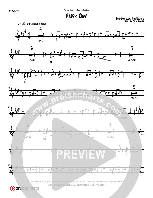 Happy Day (Instrumental) Trumpet 3 (Tom Payne)