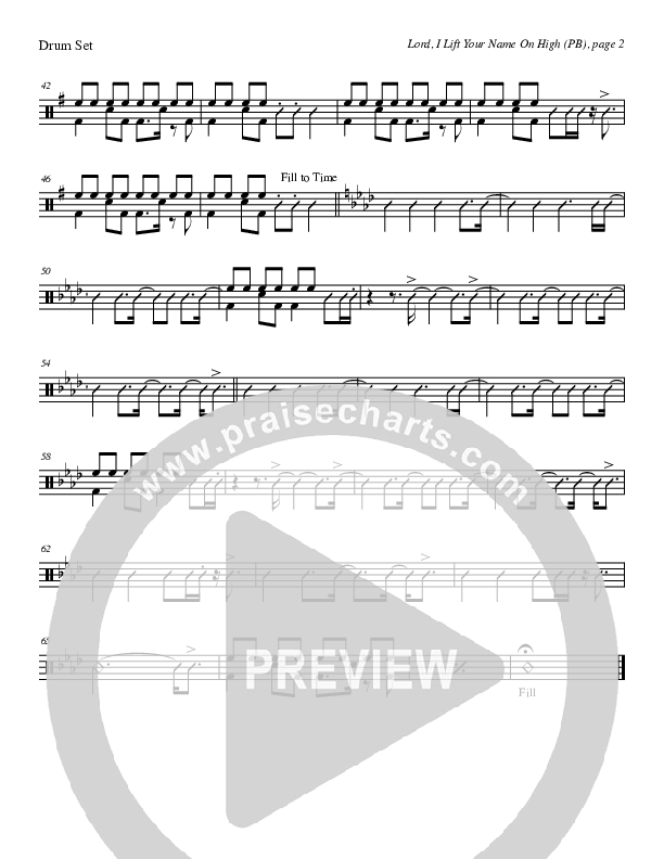 Lord I Lift Your Name On High (Instrumental) Drum Set (Tom Payne)