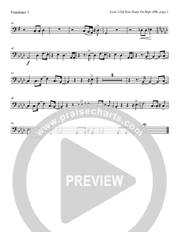 Lord I Lift Your Name On High (Instrumental) Trombone 3 (Tom Payne)
