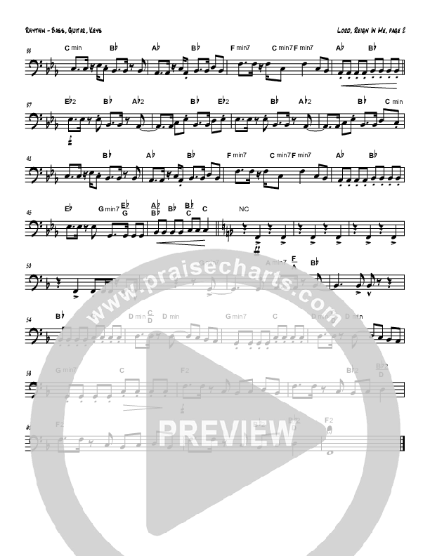 Lord Reign In Me (Instrumental) Bass Guitar (Tom Payne)