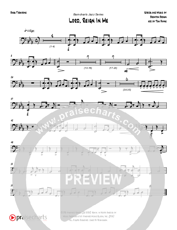 Lord Reign In Me (Instrumental) Bass Trombone (Tom Payne)
