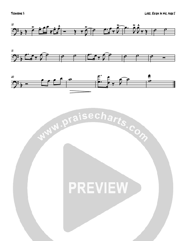 Lord Reign In Me (Instrumental) Trombone 3 (Tom Payne)